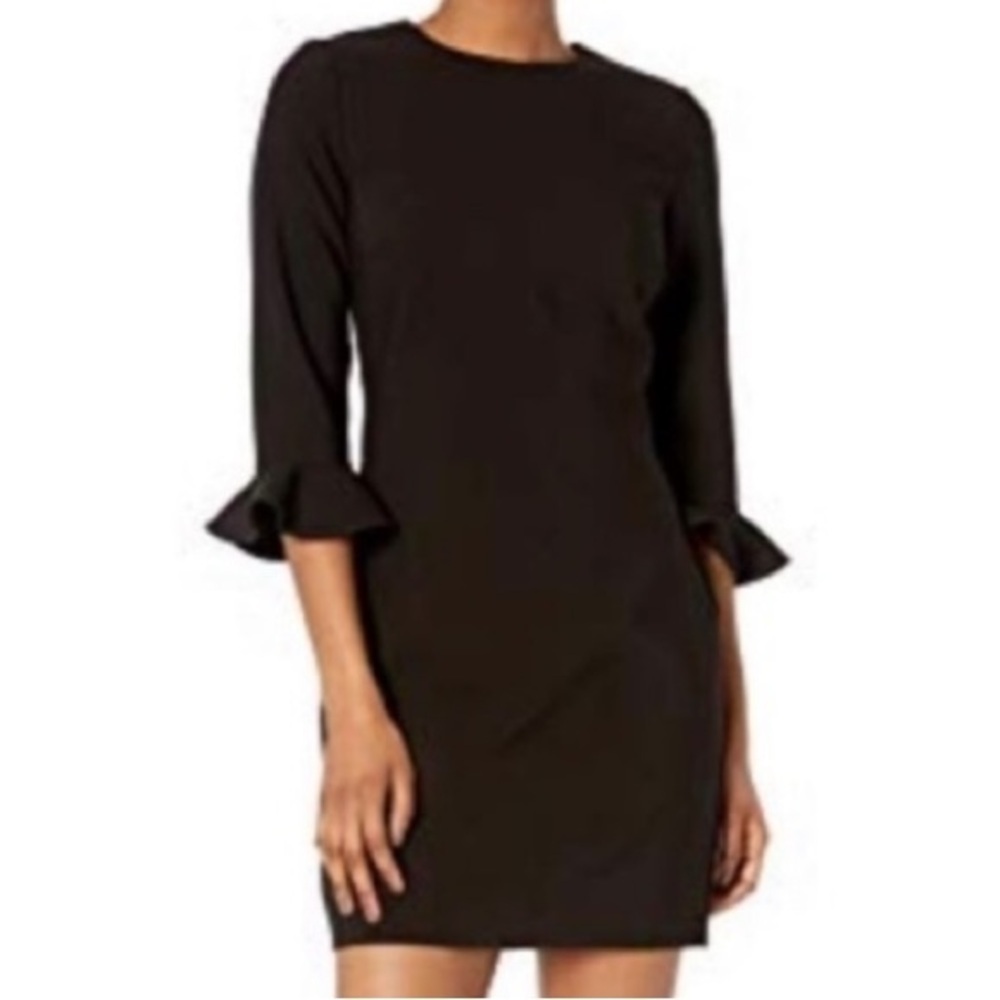 Likely Black Bell Sleeve A Line Mini Dress